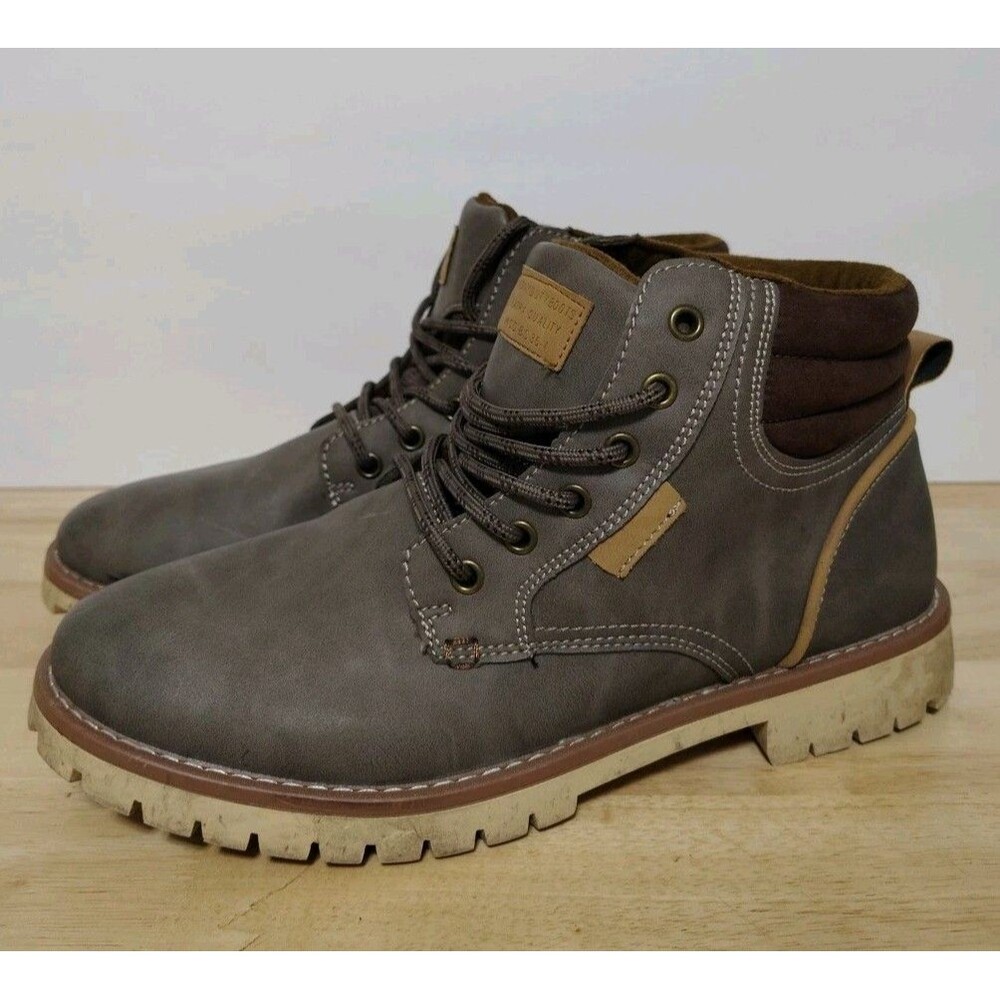 Men's Waterproof Snow Boots Hiking Boot Size 11, Dark Gray Lace Up